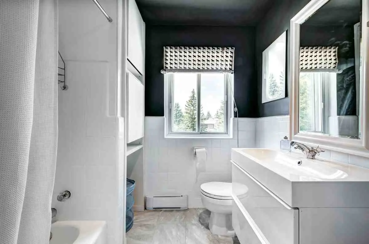 How to Remodel a Small Bathroom with modern vanity, walk in shower, smart storage space, and light colors in a compact bathroom design