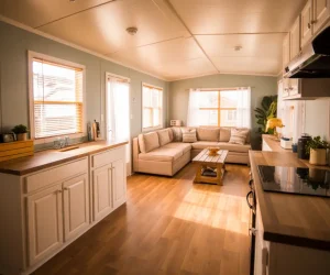A stunning example of what's possible when you remodel a mobile home—featuring updated kitchen, fresh paint, luxury vinyl flooring, and modern finishes that rival traditional homes.